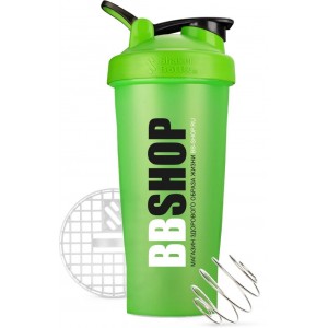 BBSHOP шейкер ярко-зеленый с сеточкой и венчиком (600мл) BBSHOP шейкер ярко-зеленый с сеточкой и венчиком (600мл)